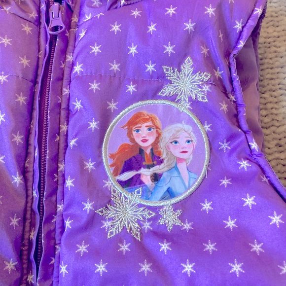 Disney Frozen Il Puffer Vest Fall Winter Anna Elsa - Picture 2 of 5